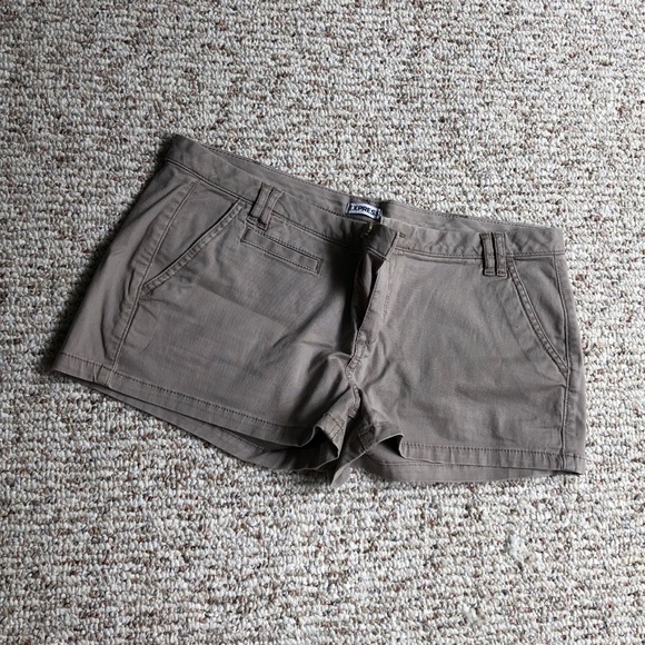 Express Taupe/Gray Shorts - Picture 1 of 5